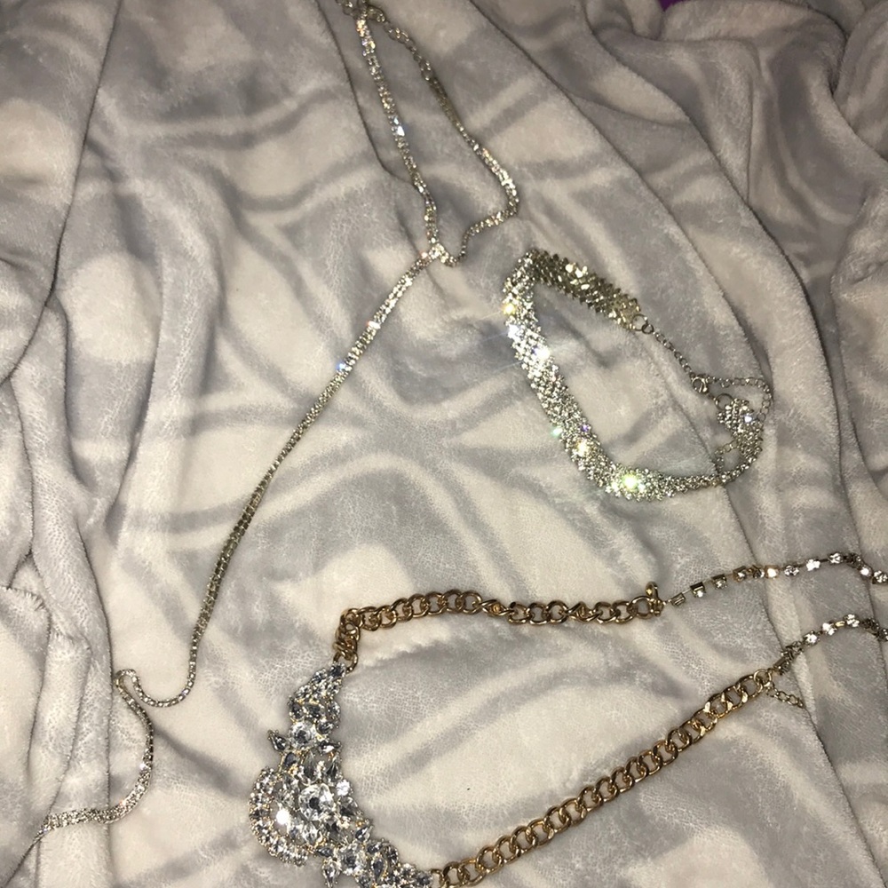 2 chokers, necklace. From agaci